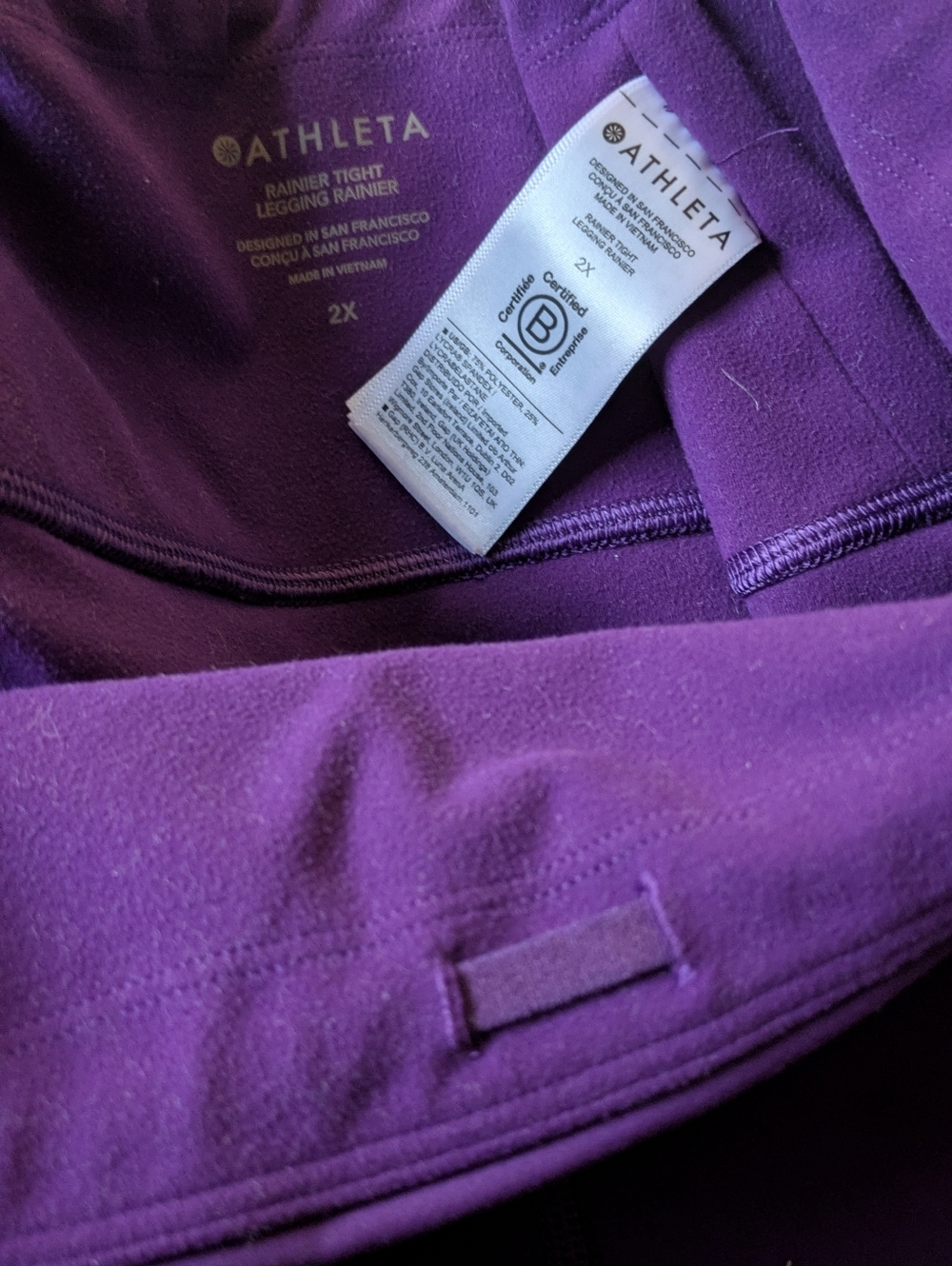 Athleta Rainier Tight Leggings Purple Violet Yoga Fitness Workout Pants 2X - Picture 16 of 16